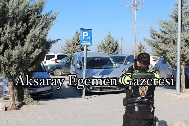 Hastane bahçesinde engelli yerine park eden sürücülere ceza